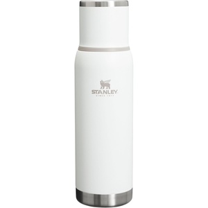 Stanley Adventure-To-Go Vacuum Bottle 25 oz | Wide Mouth with Leakproof Cup Lid | Keep Drinks Hot or Cold | Packable for Travel | Insulated Stainless Steel Thermal Bottle | BPA-Free | Black 2.0(Frost)
