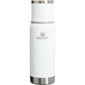 Stanley Adventure-To-Go Vacuum Bottle 25 oz | Wide Mouth with Leakproof Cup Lid | Keep Drinks Hot or Cold | Packable for Travel | Insulated Stainless Steel Thermal Bottle | BPA-Free | Spring Green(Clay Glow)