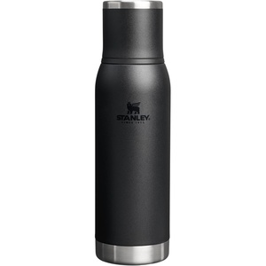 Stanley Adventure-To-Go Vacuum Bottle 25 oz | Wide Mouth with Leakproof Cup Lid | Keep Drinks Hot or Cold | Packable for Travel | Insulated Stainless Steel Thermal Bottle | BPA-Free | Spring Green(Black 2.0)