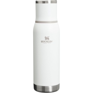 Stanley Adventure-To-Go Vacuum Bottle 25 oz | Wide Mouth with Leakproof Cup Lid | Keep Drinks Hot or Cold | Packable for Travel | Insulated Stainless Steel Thermal Bottle | BPA-Free | Spring Green(Frost White)