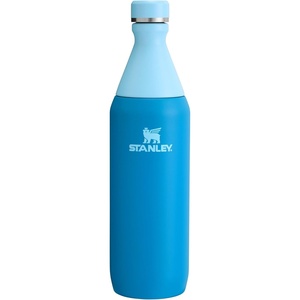 Stanley All Day Slim Bottle 20 oz | Twist On Lid with Leakproof Seal | Slim Design for Travel & Gym | Insulated Stainless Steel | BPA-Free | Blue Sky Gloss(Azure)