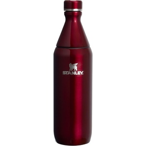 Stanley All Day Slim Bottle 20 oz | Twist On Lid with Leakproof Seal | Slim Design for Travel & Gym | Insulated Stainless Steel | BPA-Free | Peach Rose Gloss(Garnet Shine)
