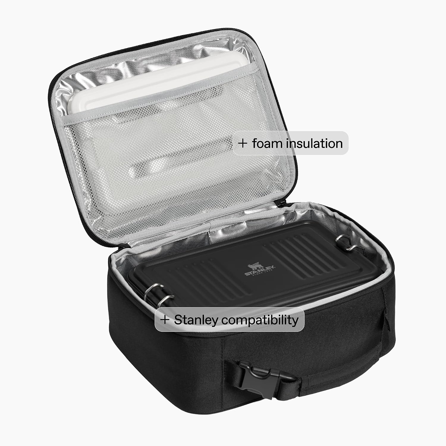 image:imageSTANLEY Assembly Lunch Box 35L Insulated Lunch Bag Rose QuartzBlue Dream