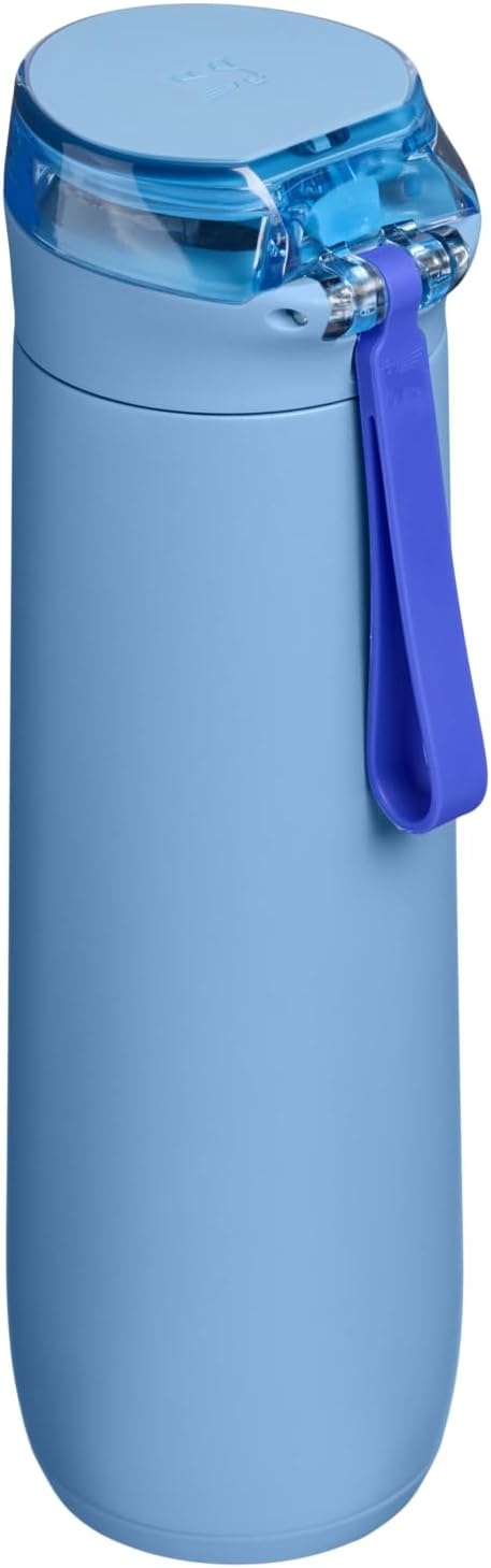 image:imageSTANLEY Flowstate Spring Bottle Leakproof Water Bottle with Carry Strap amp FlipTop Locking Lid Insulated Stainless Steel Fits Most Cup Holders BPAFree 20 oz ChampagneBlue Sky