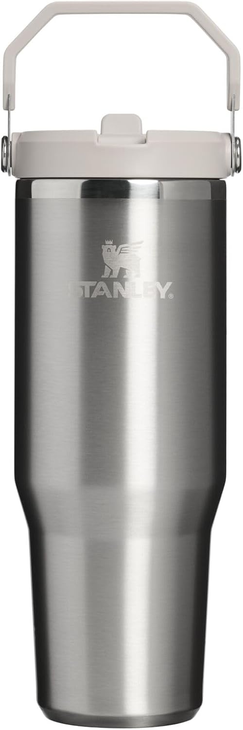 image:imageSTANLEY IceFlow 20 Flip Straw Tumbler with Handle 20 oz Twist On Lid and Flip Up Straw Leak Resistant Water Bottle Insulated Stainless Steel BPAFree Stainless Steel AshStainless Steel Ash