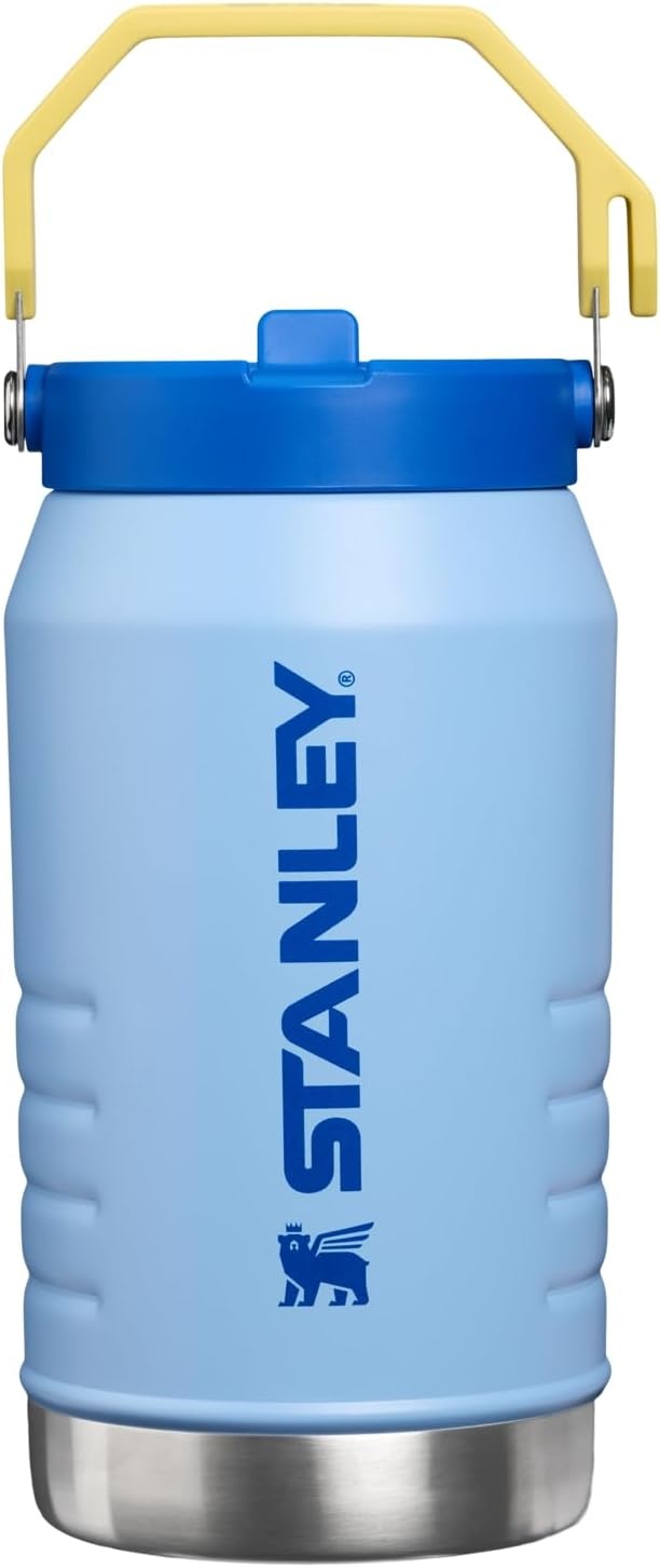 image:imageSTANLEY IceFlow 20 Flip Straw Tumbler with Handle 20 oz Twist On Lid and Flip Up Straw Leak Resistant Water Bottle Insulated Stainless Steel BPAFree Stainless Steel AshCornflower Admiral Blue