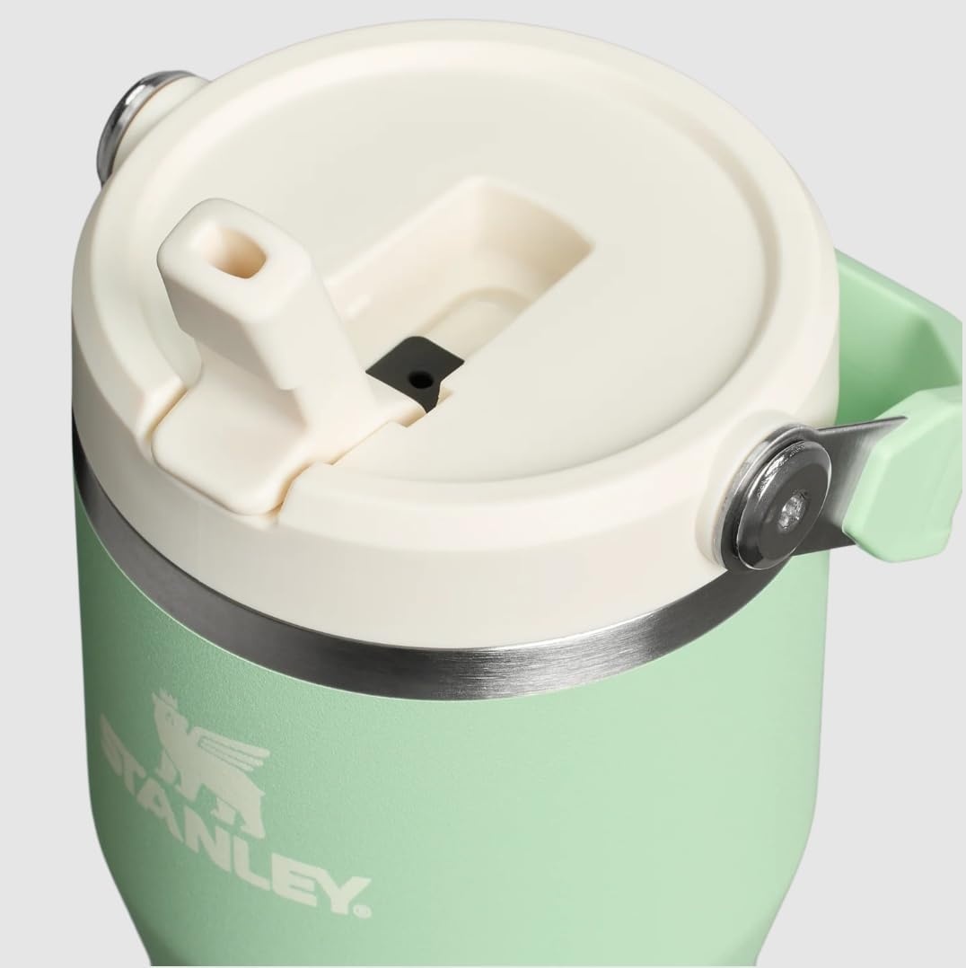 image:imageSTANLEY IceFlow 20 Flip Straw Tumbler with Handle 20 oz Twist On Lid and Flip Up Straw Leak Resistant Water Bottle Insulated Stainless Steel BPAFree Stainless Steel AshPistachio