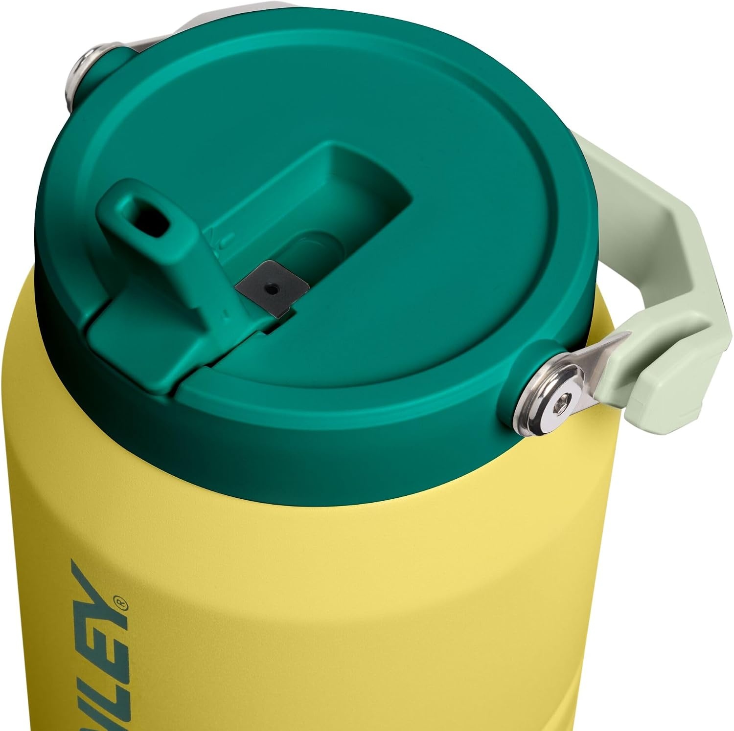 image:imageSTANLEY IceFlow 20 Flip Straw Tumbler with Handle 20 oz Twist On Lid and Flip Up Straw Leak Resistant Water Bottle Insulated Stainless Steel BPAFree Stainless Steel AshDaffodil Emerald