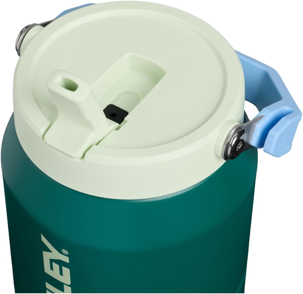 image:imageSTANLEY IceFlow 20 Flip Straw Tumbler with Handle 20 oz Twist On Lid and Flip Up Straw Leak Resistant Water Bottle Insulated Stainless Steel BPAFree Stainless Steel AshEmerald Honeydew