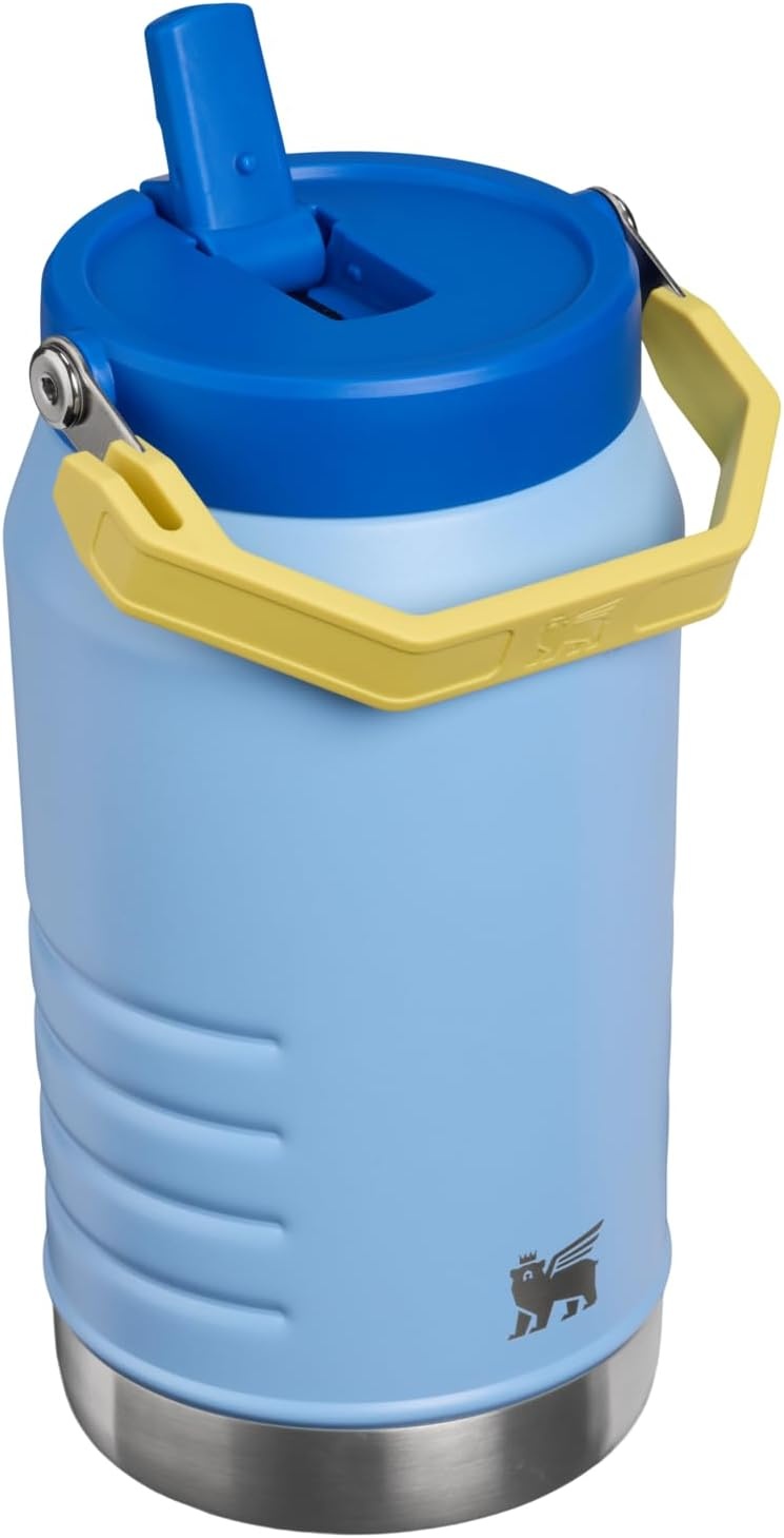 image:imageSTANLEY IceFlow 20 Flip Straw Tumbler with Handle 20 oz Twist On Lid and Flip Up Straw Leak Resistant Water Bottle Insulated Stainless Steel BPAFree Stainless Steel AshCornflower Admiral Blue