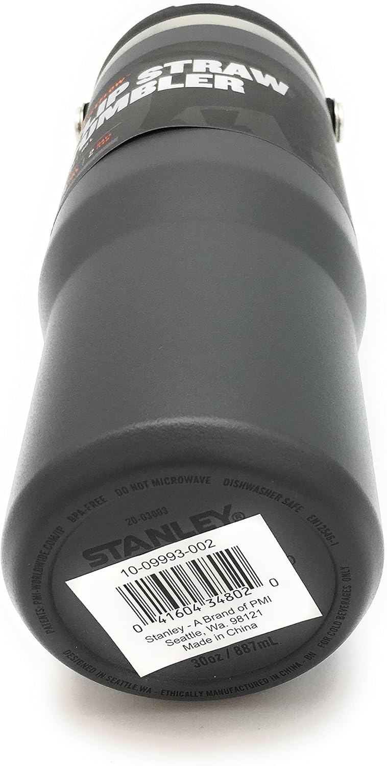 image:imageSTANLEY IceFlow 20 Flip Straw Tumbler with Handle 20 oz Twist On Lid and Flip Up Straw Leak Resistant Water Bottle Insulated Stainless Steel BPAFree Stainless Steel AshCharcoal