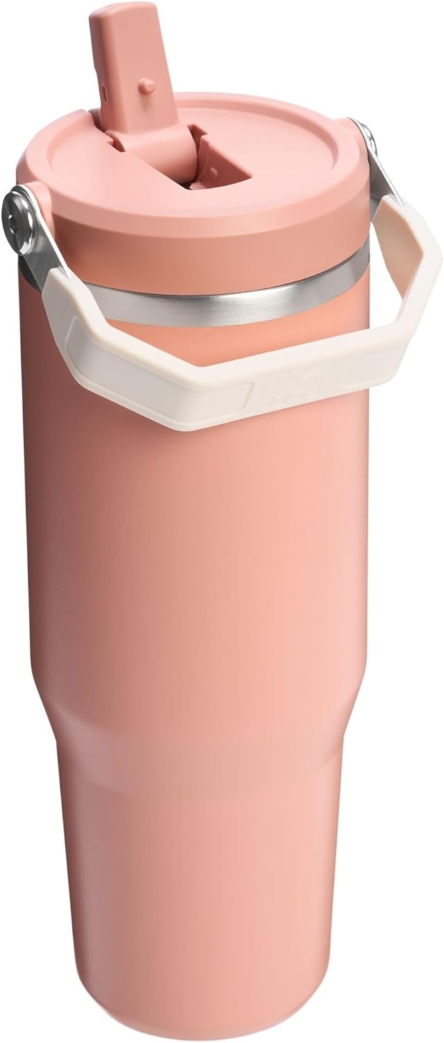 image:imageSTANLEY IceFlow 20 Flip Straw Tumbler with Handle 20 oz Twist On Lid and Flip Up Straw Leak Resistant Water Bottle Insulated Stainless Steel BPAFree Stainless Steel AshExclusive Sienna