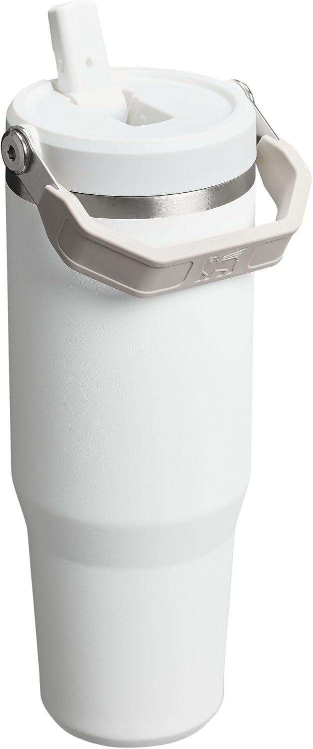 image:imageSTANLEY IceFlow 20 Flip Straw Tumbler with Handle 20 oz Twist On Lid and Flip Up Straw Leak Resistant Water Bottle Insulated Stainless Steel BPAFree Stainless Steel AshFrost