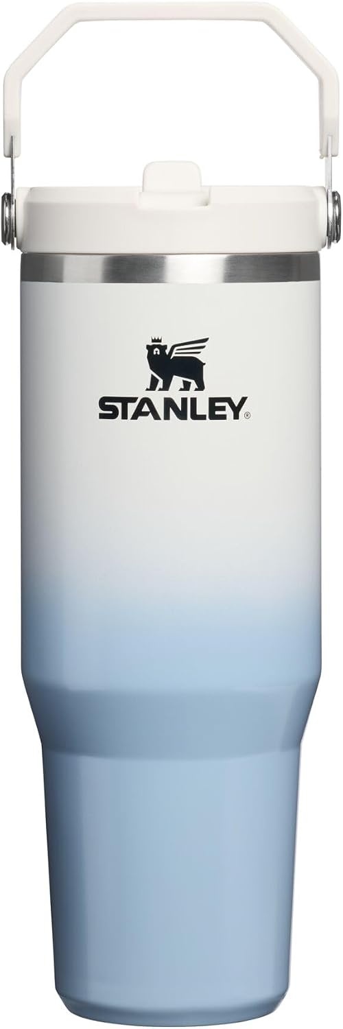 image:imageSTANLEY IceFlow 20 Flip Straw Tumbler with Handle 20 oz Twist On Lid and Flip Up Straw Leak Resistant Water Bottle Insulated Stainless Steel BPAFree Stainless Steel AshBlue Dream Gradient