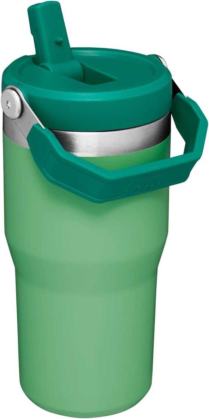 image:imageSTANLEY IceFlow 20 Flip Straw Tumbler with Handle 20 oz Twist On Lid and Flip Up Straw Leak Resistant Water Bottle Insulated Stainless Steel BPAFree Stainless Steel AshJade