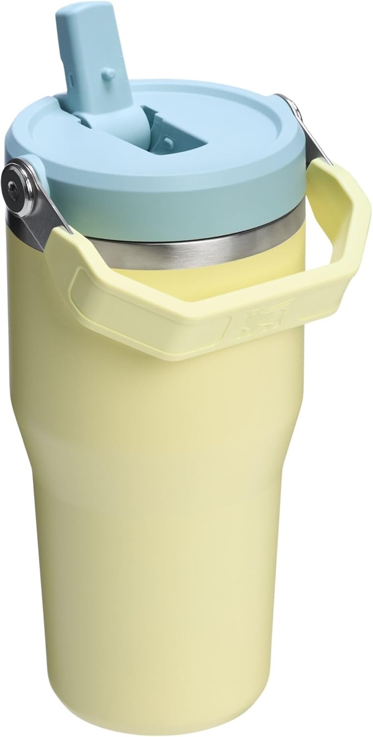 image:imageSTANLEY IceFlow 20 Flip Straw Tumbler with Handle 20 oz Twist On Lid and Flip Up Straw Leak Resistant Water Bottle Insulated Stainless Steel BPAFree Stainless Steel AshPomelo