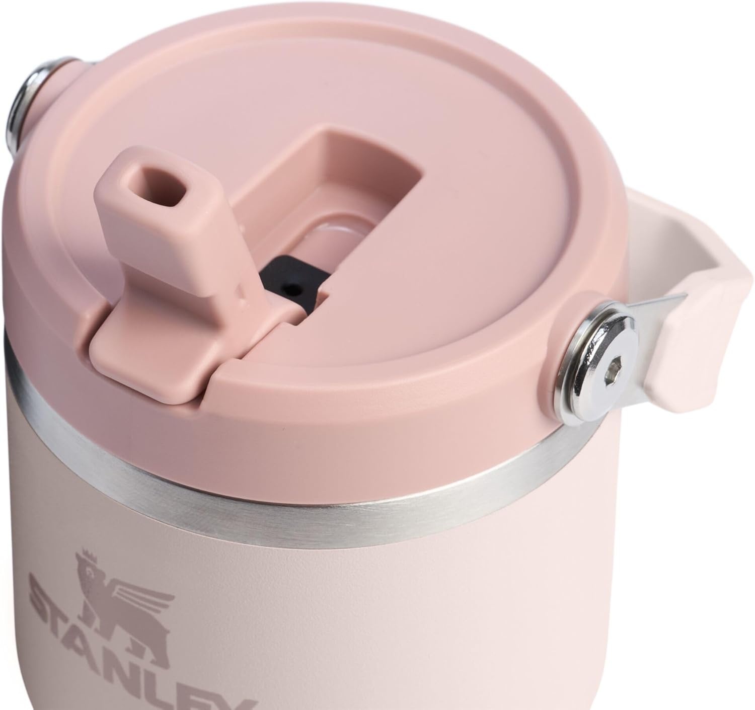 image:imageSTANLEY IceFlow 20 Flip Straw Tumbler with Handle 20 oz Twist On Lid and Flip Up Straw Leak Resistant Water Bottle Insulated Stainless Steel BPAFree Stainless Steel AshRose Quartz 20