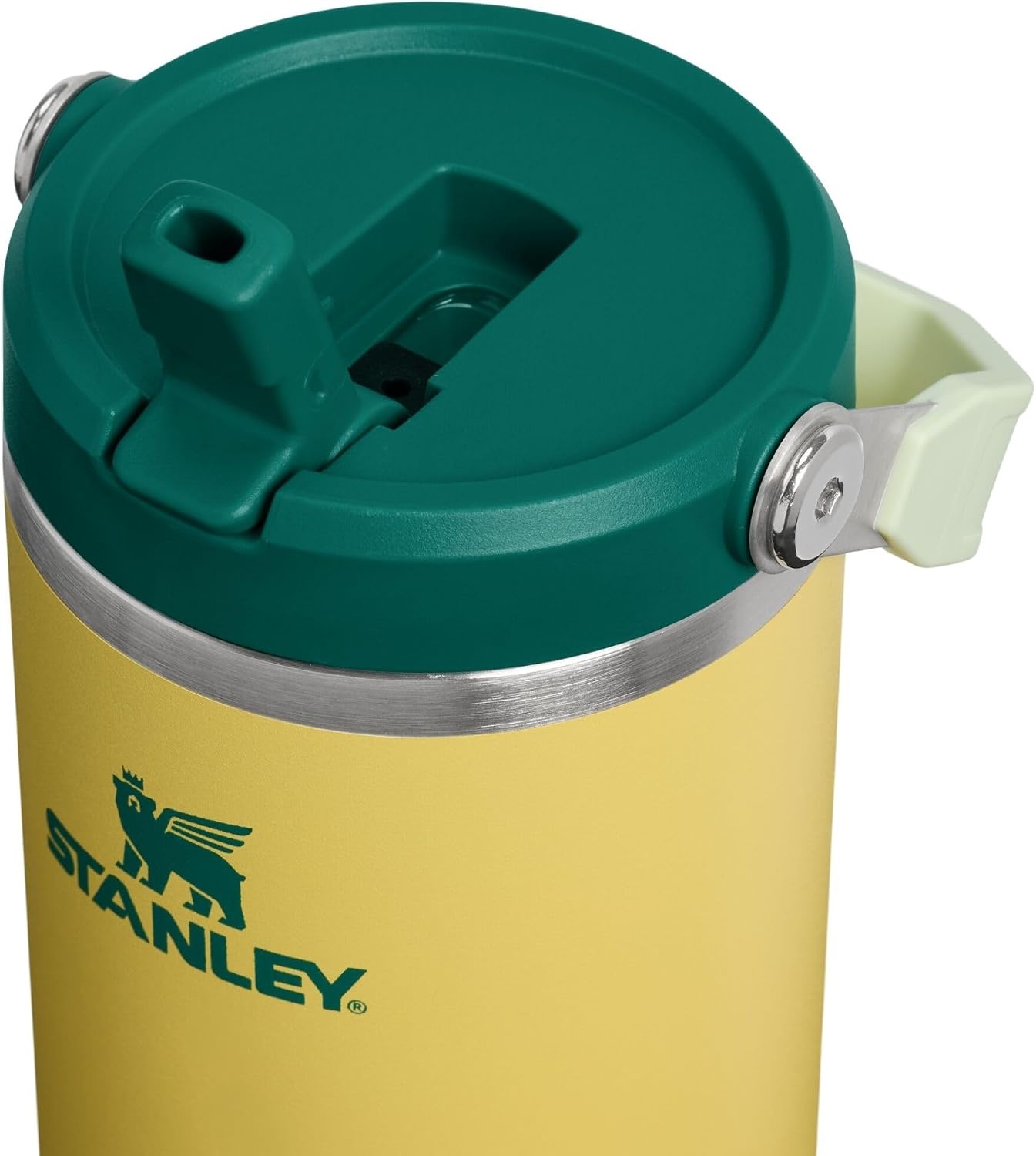 image:imageSTANLEY IceFlow 20 Flip Straw Tumbler with Handle 20 oz Twist On Lid and Flip Up Straw Leak Resistant Water Bottle Insulated Stainless Steel BPAFree Stainless Steel AshDaffodil Emerald