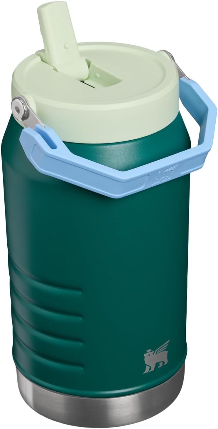 image:imageSTANLEY IceFlow 20 Flip Straw Tumbler with Handle 20 oz Twist On Lid and Flip Up Straw Leak Resistant Water Bottle Insulated Stainless Steel BPAFree Stainless Steel AshEmerald Honeydew