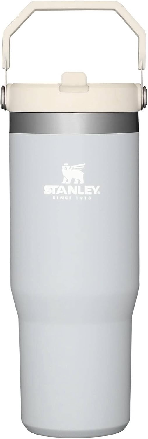 image:imageSTANLEY IceFlow 20 Flip Straw Tumbler with Handle 20 oz Twist On Lid and Flip Up Straw Leak Resistant Water Bottle Insulated Stainless Steel BPAFree Stainless Steel AshCloud
