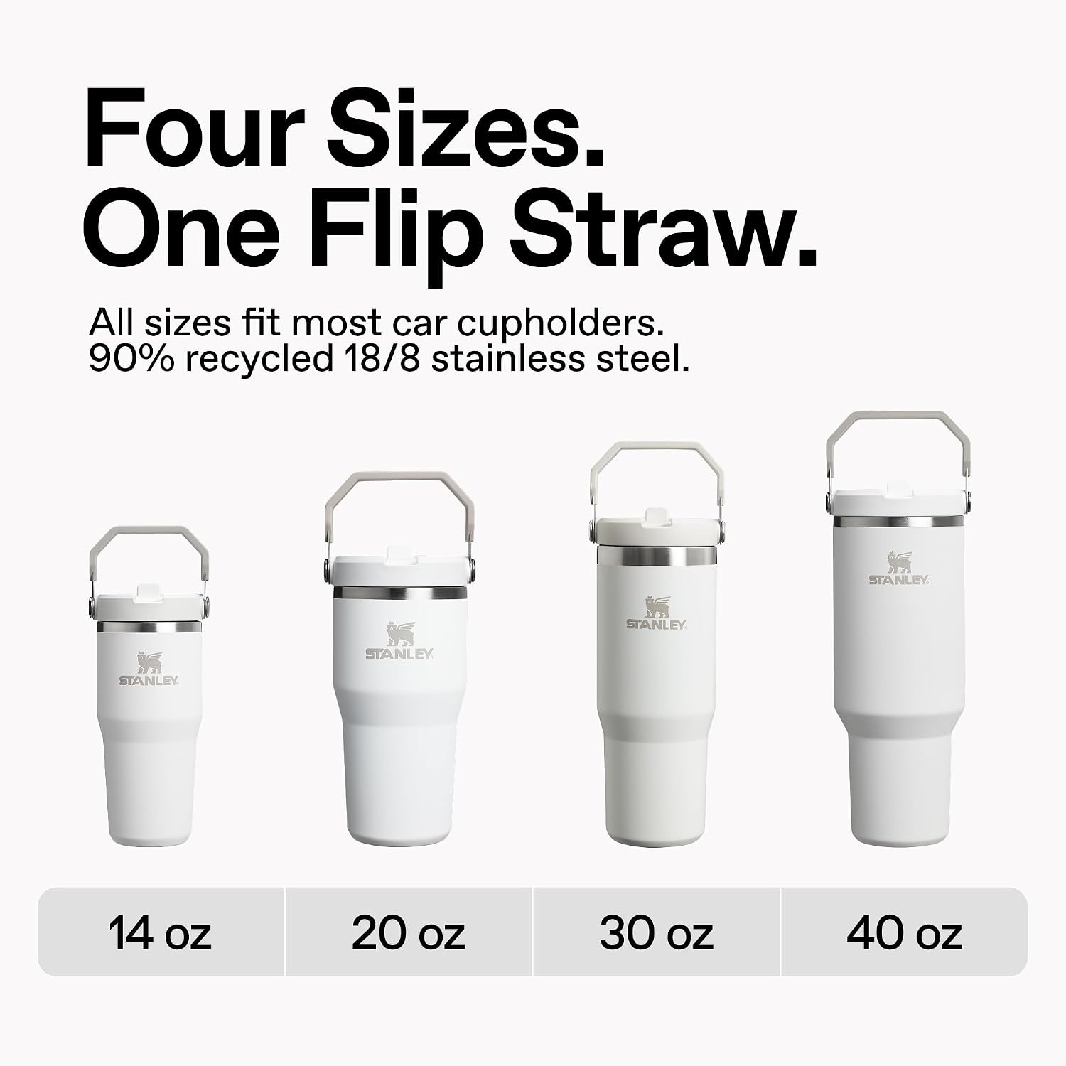 image:imageSTANLEY IceFlow 20 Flip Straw Tumbler with Handle 20 oz Twist On Lid and Flip Up Straw Leak Resistant Water Bottle Insulated Stainless Steel BPAFree Stainless Steel AshHoneydew Garden