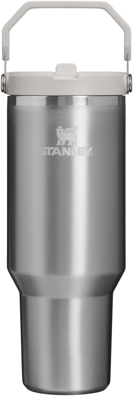 image:imageSTANLEY IceFlow 20 Flip Straw Tumbler with Handle 20 oz Twist On Lid and Flip Up Straw Leak Resistant Water Bottle Insulated Stainless Steel BPAFree Stainless Steel AshStainless Steel Ash