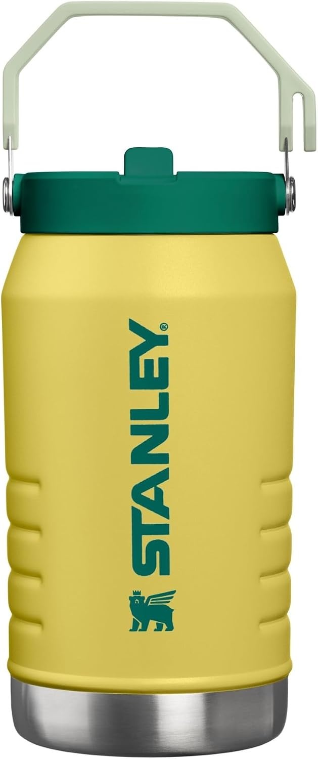 image:imageSTANLEY IceFlow 20 Flip Straw Tumbler with Handle 20 oz Twist On Lid and Flip Up Straw Leak Resistant Water Bottle Insulated Stainless Steel BPAFree Stainless Steel AshDaffodil Emerald