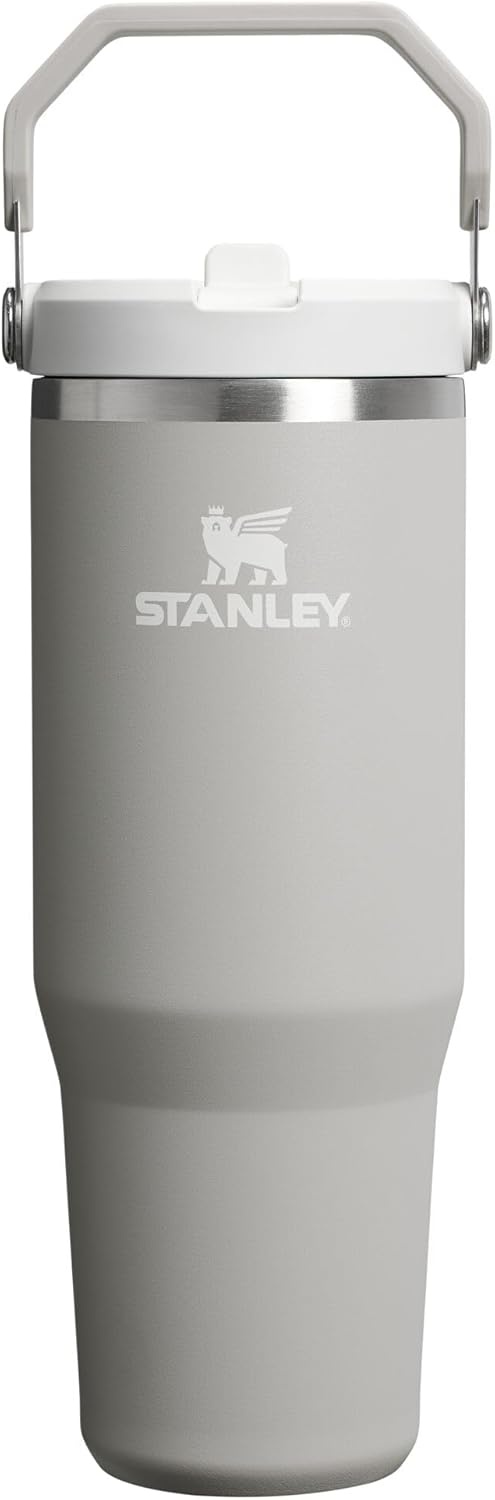 image:imageSTANLEY IceFlow 20 Flip Straw Tumbler with Handle 20 oz Twist On Lid and Flip Up Straw Leak Resistant Water Bottle Insulated Stainless Steel BPAFree Stainless Steel AshAsh