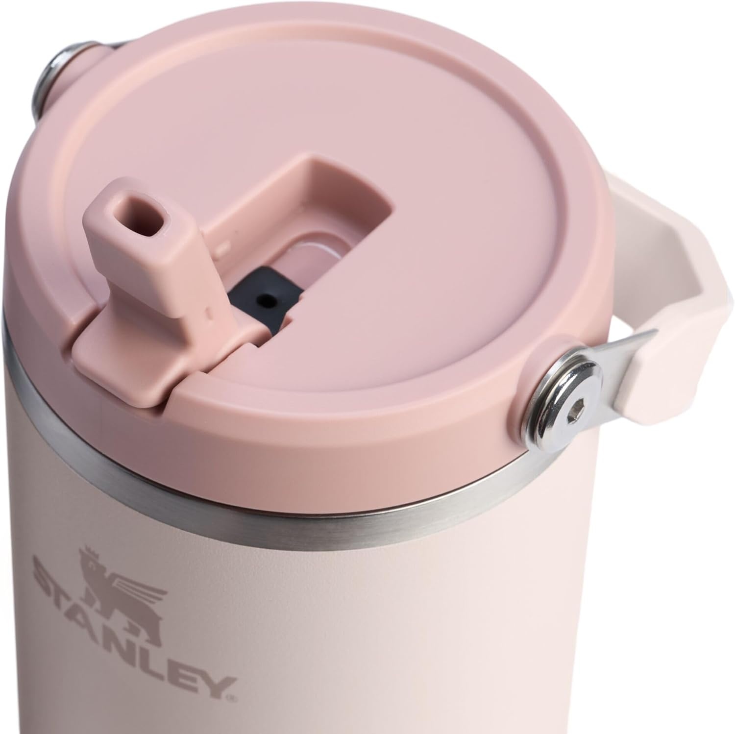 image:imageSTANLEY IceFlow 20 Flip Straw Tumbler with Handle 20 oz Twist On Lid and Flip Up Straw Leak Resistant Water Bottle Insulated Stainless Steel BPAFree Stainless Steel AshRose Quartz 20