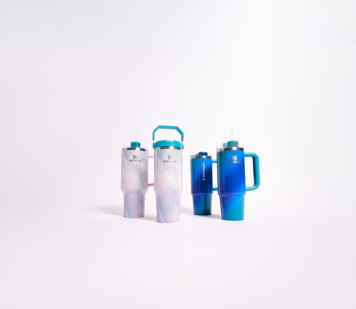 image:imageSTANLEY IceFlow 20 Flip Straw Tumbler with Handle 20 oz Twist On Lid and Flip Up Straw Leak Resistant Water Bottle Insulated Stainless Steel BPAFree Stainless Steel AshSea Glass Aura