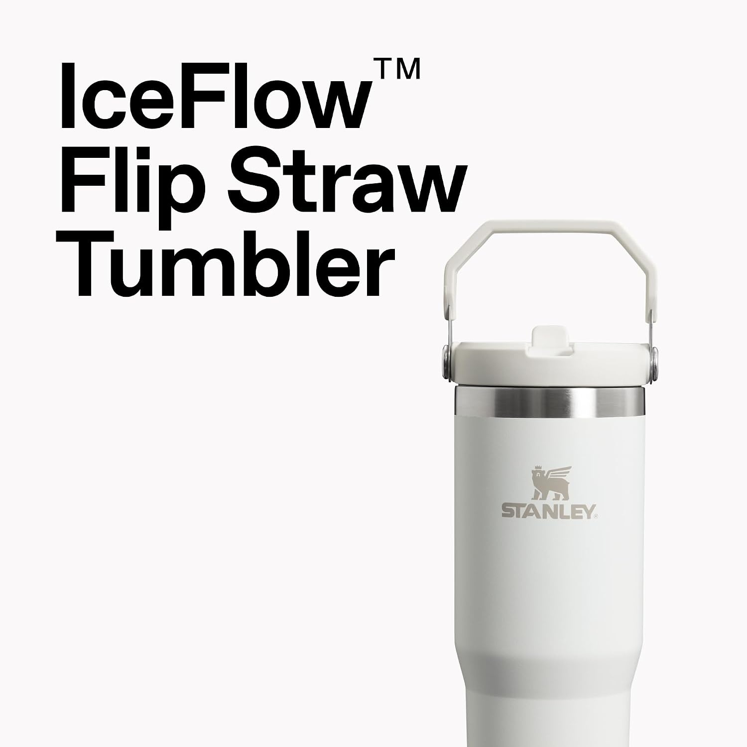 image:imageSTANLEY IceFlow 20 Flip Straw Tumbler with Handle 20 oz Twist On Lid and Flip Up Straw Leak Resistant Water Bottle Insulated Stainless Steel BPAFree Stainless Steel AshDark Navy