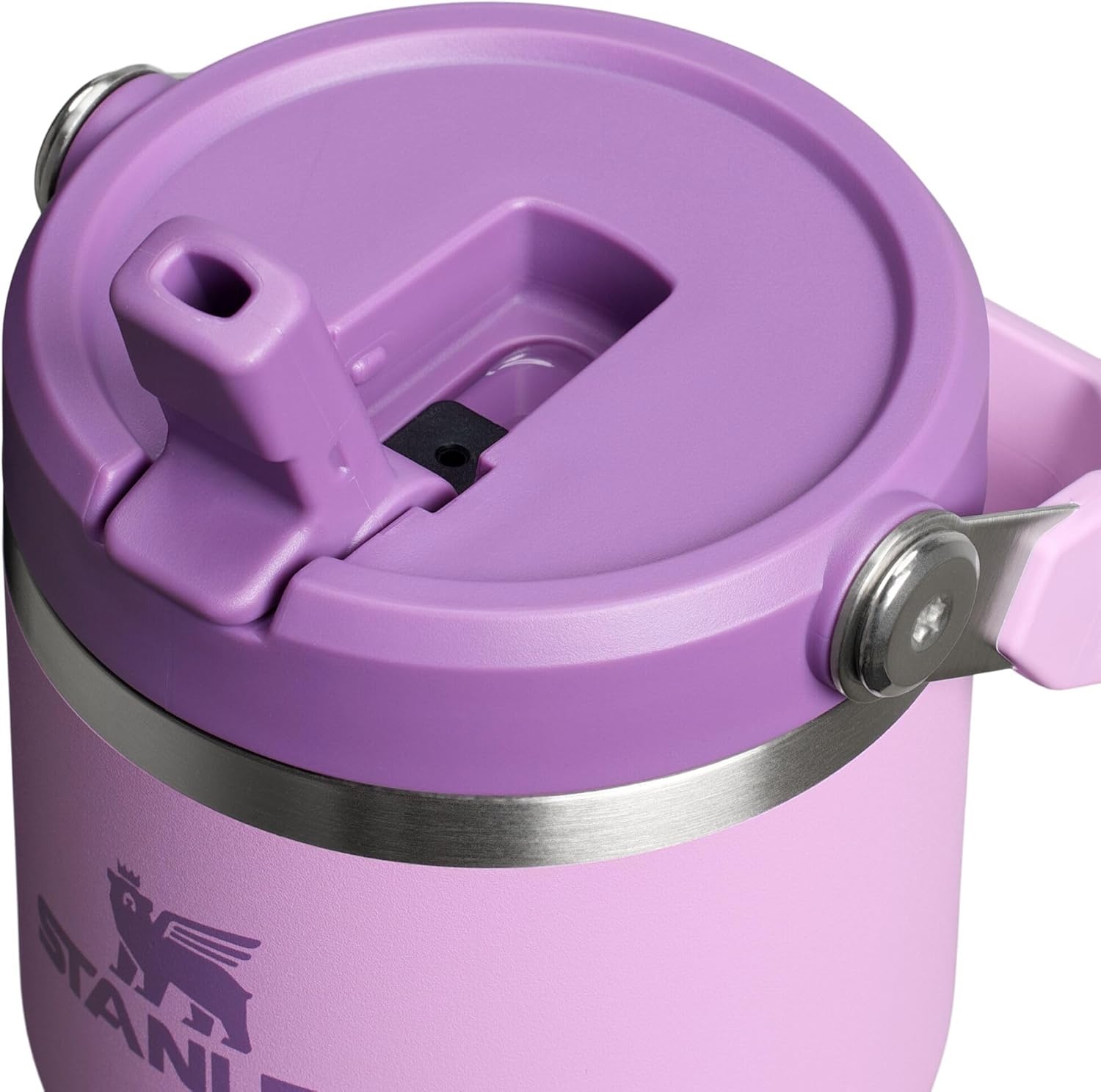 image:imageSTANLEY IceFlow 20 Flip Straw Tumbler with Handle 20 oz Twist On Lid and Flip Up Straw Leak Resistant Water Bottle Insulated Stainless Steel BPAFree Stainless Steel AshLilac