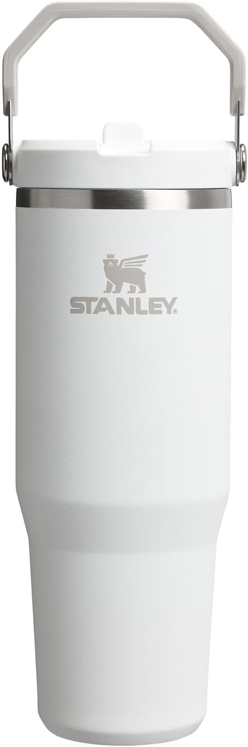image:imageSTANLEY IceFlow 20 Flip Straw Tumbler with Handle 20 oz Twist On Lid and Flip Up Straw Leak Resistant Water Bottle Insulated Stainless Steel BPAFree Stainless Steel AshFrost