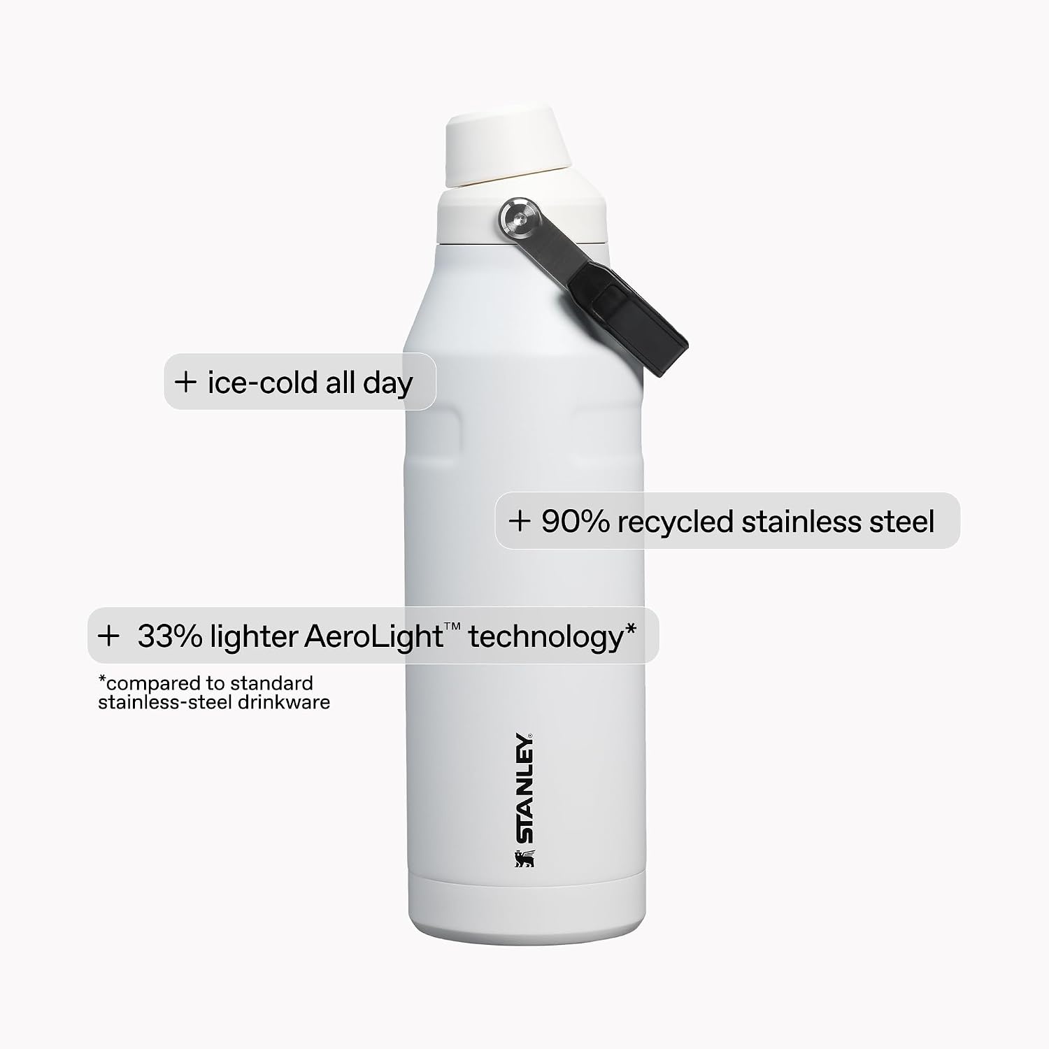 image:imageSTANLEY IceFlow Fast Flow Water Bottle 24 oz Angled Spout Lid Lightweight and Leakproof for Travel and Sports Insulated Stainless Steel BPAFree Hot Pink
