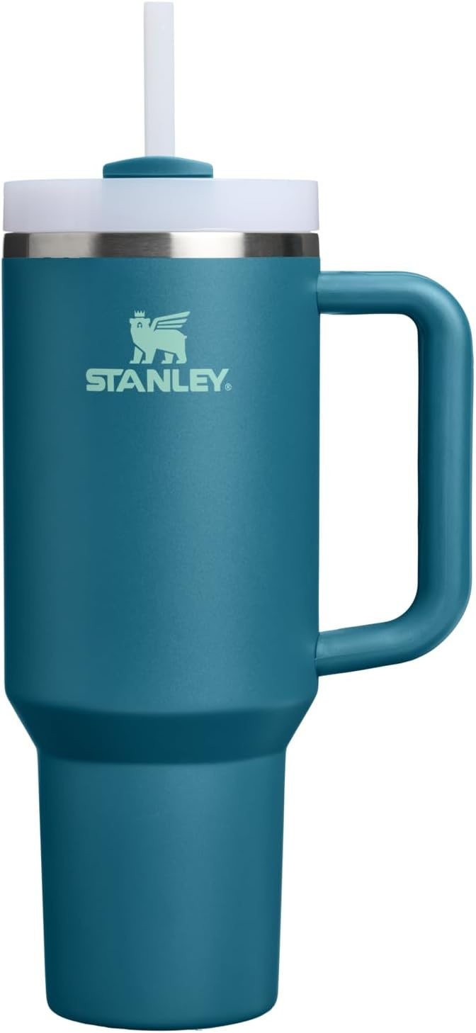image:imageSTANLEY Quencher H20 Tumbler with Handle and Straw 20 oz Flowstate 3Position Lid Cup Holder Compatible for Travel Insulated Stainless Steel Cup BPAFree Blue Dream StoneCoastal Teal
