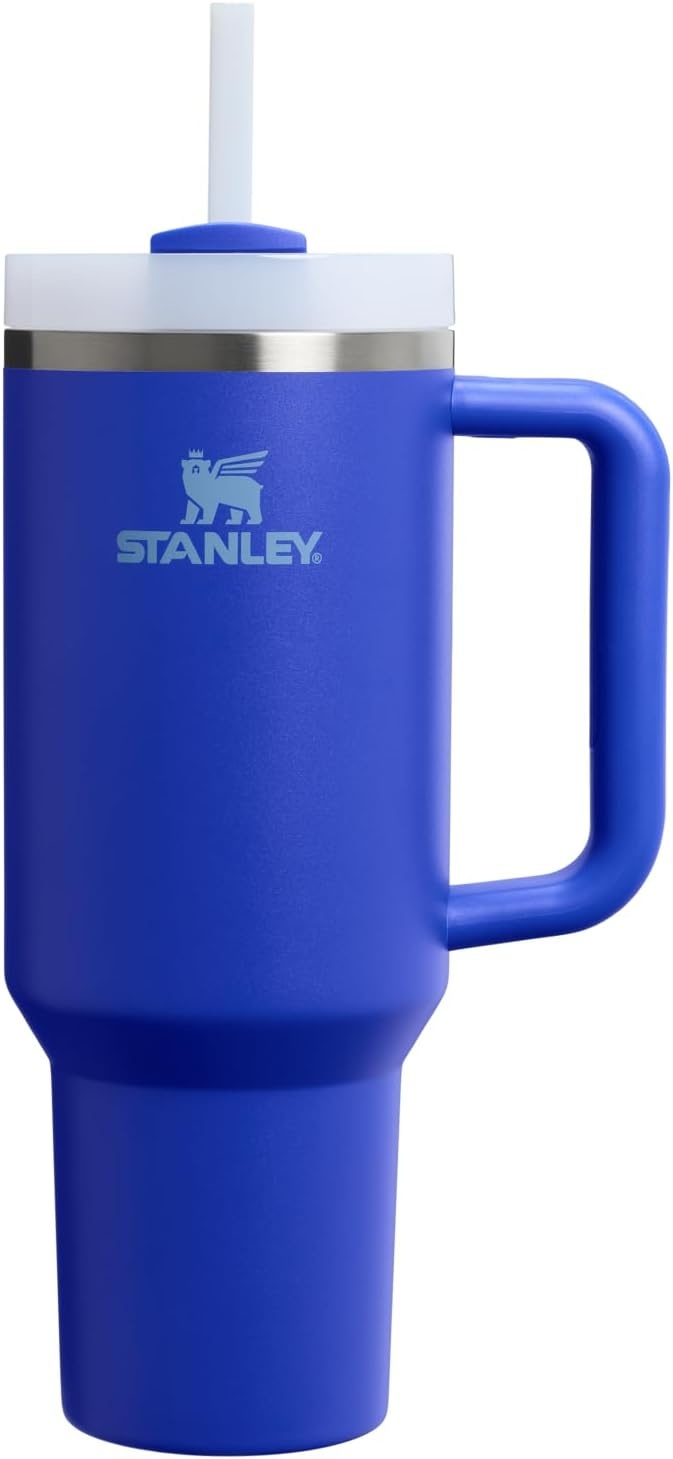 image:imageSTANLEY Quencher H20 Tumbler with Handle and Straw 20 oz Flowstate 3Position Lid Cup Holder Compatible for Travel Insulated Stainless Steel Cup BPAFree Blue Dream StoneCobalt