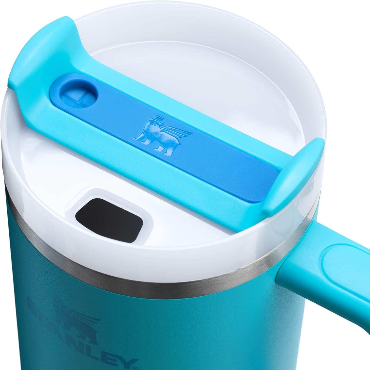 image:imageSTANLEY Quencher H20 Tumbler with Handle and Straw 20 oz Flowstate 3Position Lid Cup Holder Compatible for Travel Insulated Stainless Steel Cup BPAFree Blue Dream StoneSplash