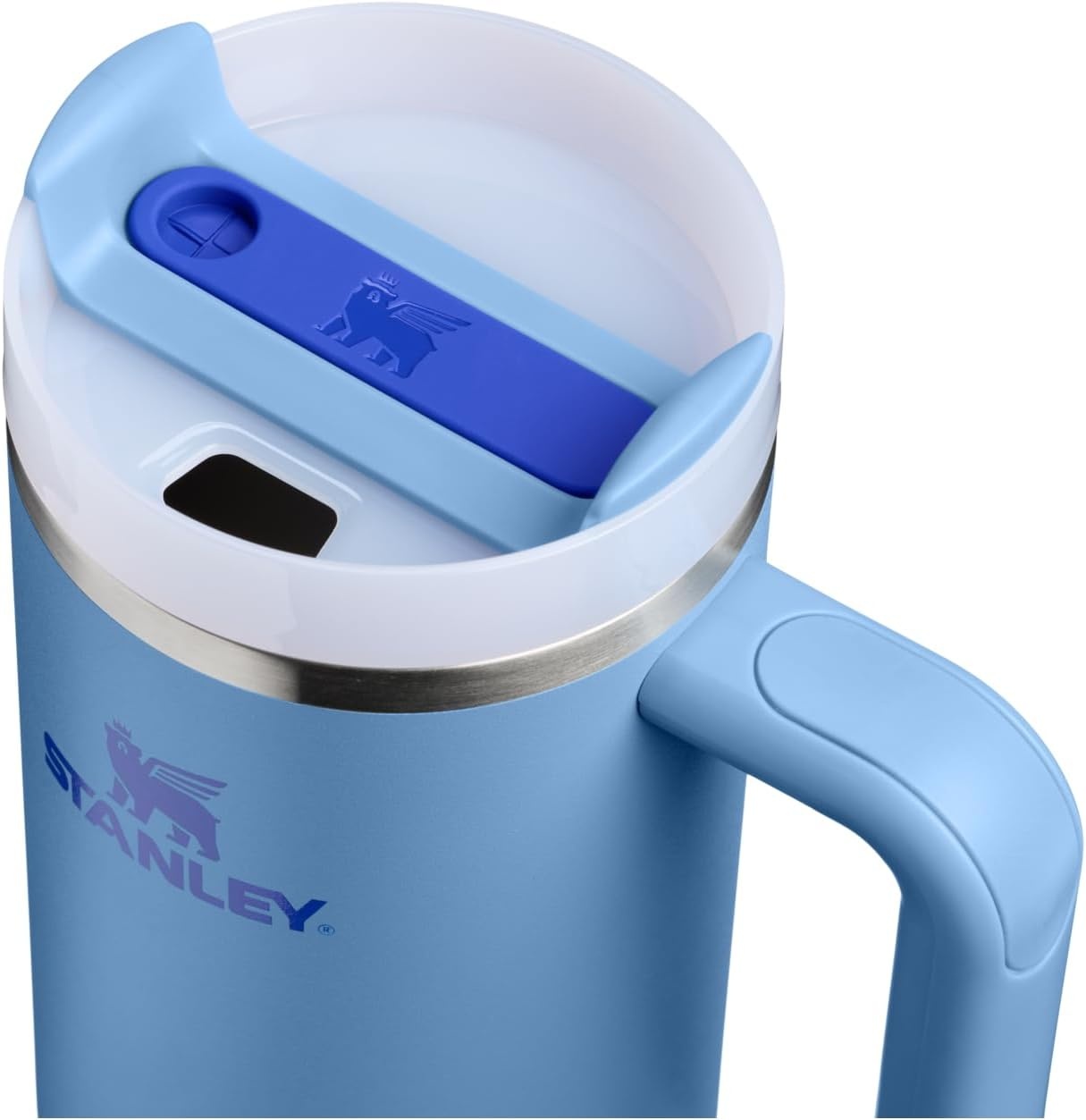 image:imageSTANLEY Quencher H20 Tumbler with Handle and Straw 20 oz Flowstate 3Position Lid Cup Holder Compatible for Travel Insulated Stainless Steel Cup BPAFree Blue Dream StoneBlue Sky