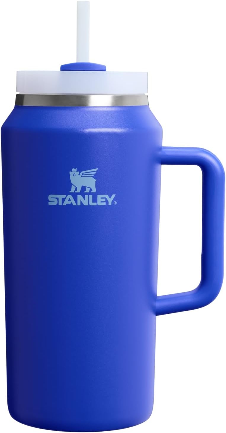 image:imageSTANLEY Quencher H20 Tumbler with Handle and Straw 20 oz Flowstate 3Position Lid Cup Holder Compatible for Travel Insulated Stainless Steel Cup BPAFree Blue Dream StoneCobalt