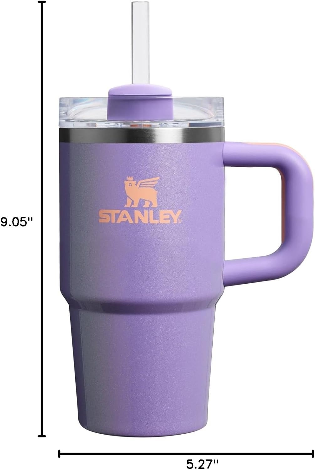 image:imageSTANLEY Quencher H20 Tumbler with Handle and Straw 20 oz Flowstate 3Position Lid Cup Holder Compatible for Travel Insulated Stainless Steel Cup BPAFree Blue Dream StonePeriwinkle Shimmer