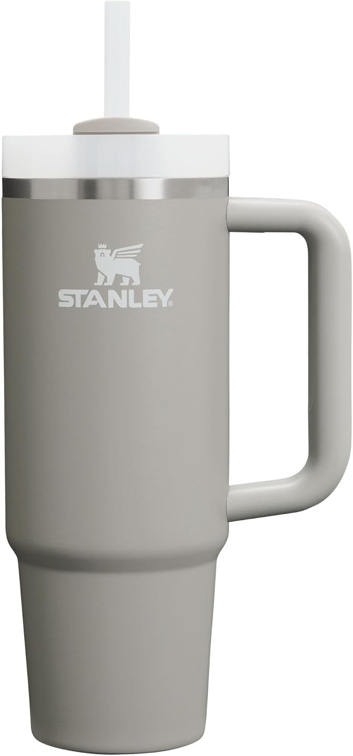 image:imageSTANLEY Quencher H20 Tumbler with Handle and Straw 20 oz Flowstate 3Position Lid Cup Holder Compatible for Travel Insulated Stainless Steel Cup BPAFree Blue Dream StoneAsh