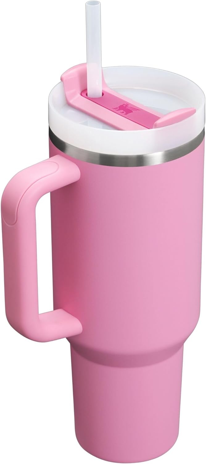 image:imageSTANLEY Quencher H20 Tumbler with Handle and Straw 20 oz Flowstate 3Position Lid Cup Holder Compatible for Travel Insulated Stainless Steel Cup BPAFree Blue Dream StonePeony