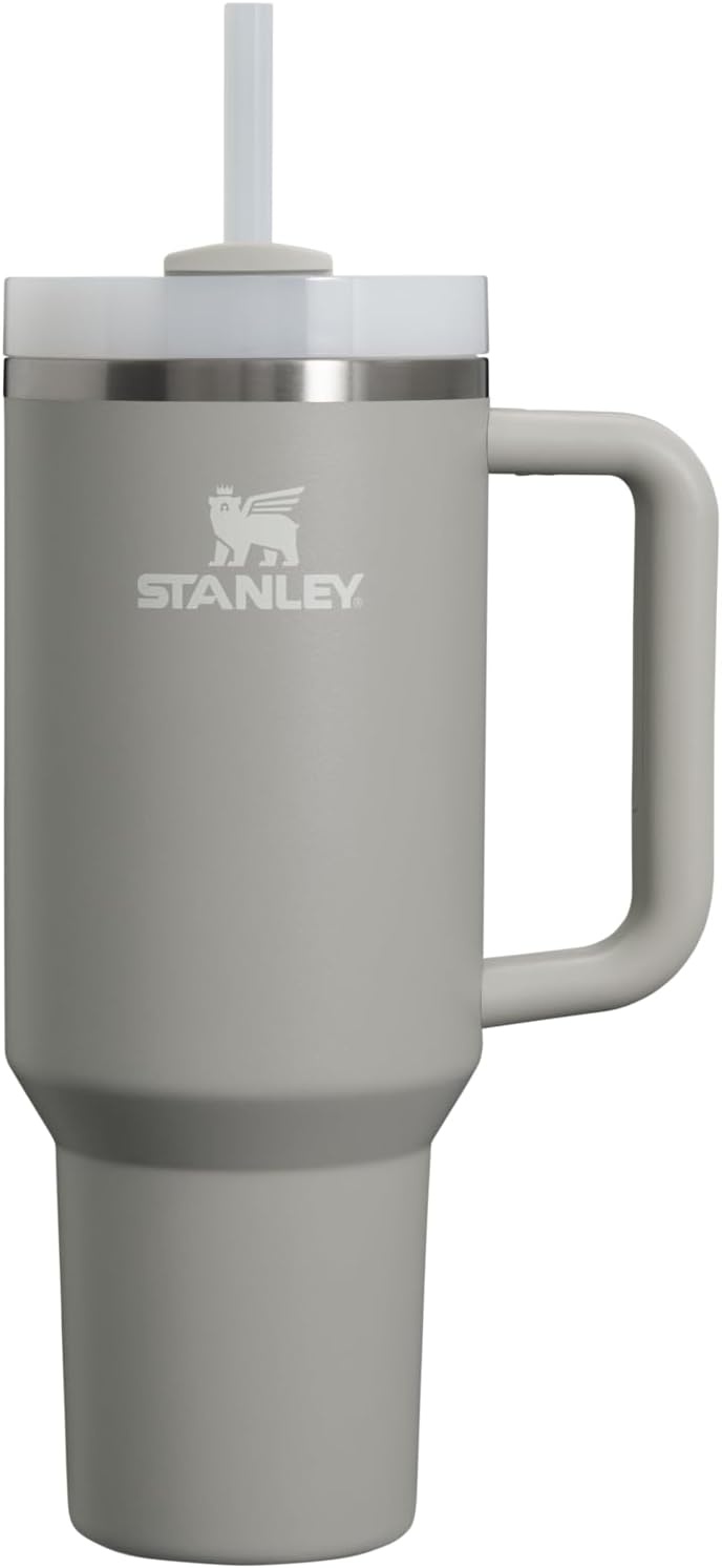 image:imageSTANLEY Quencher H20 Tumbler with Handle and Straw 20 oz Flowstate 3Position Lid Cup Holder Compatible for Travel Insulated Stainless Steel Cup BPAFree Blue Dream StoneAsh