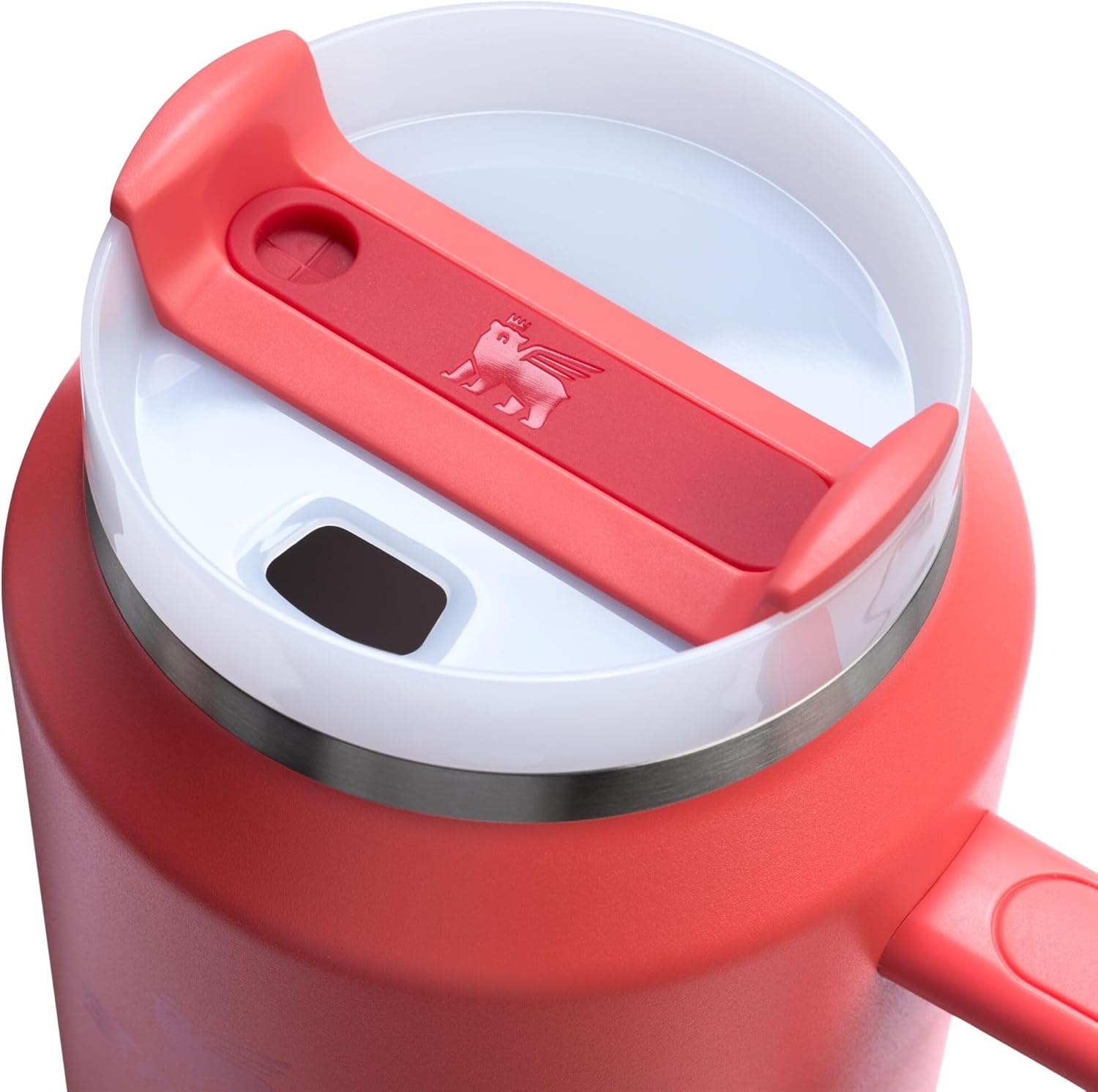 image:imageSTANLEY Quencher H20 Tumbler with Handle and Straw 20 oz Flowstate 3Position Lid Cup Holder Compatible for Travel Insulated Stainless Steel Cup BPAFree Blue Dream StoneHot Coral