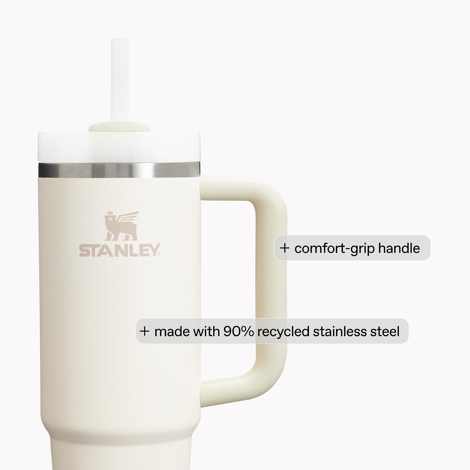 image:imageSTANLEY Quencher H20 Tumbler with Handle and Straw 20 oz Flowstate 3Position Lid Cup Holder Compatible for Travel Insulated Stainless Steel Cup BPAFree Blue Dream StoneCream Royal Fireworks