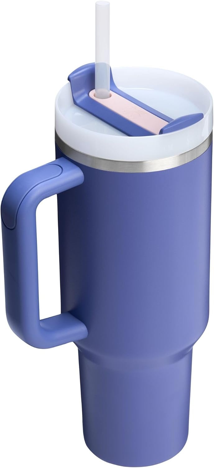 image:imageSTANLEY Quencher H20 Tumbler with Handle and Straw 20 oz Flowstate 3Position Lid Cup Holder Compatible for Travel Insulated Stainless Steel Cup BPAFree Blue Dream StoneExclusive Lupine