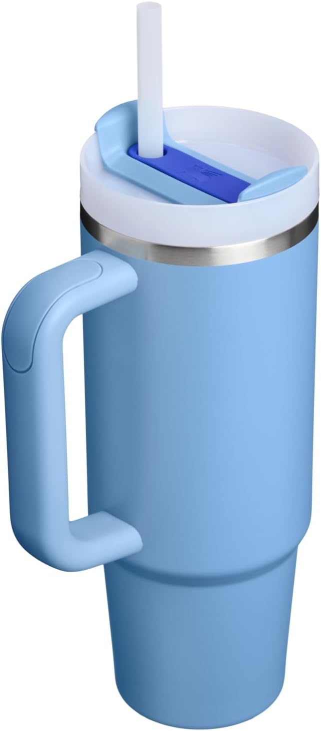 image:imageSTANLEY Quencher H20 Tumbler with Handle and Straw 20 oz Flowstate 3Position Lid Cup Holder Compatible for Travel Insulated Stainless Steel Cup BPAFree Blue Dream StoneBlue Sky