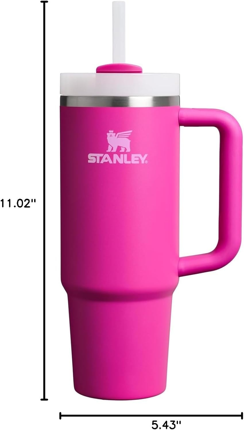 image:imageSTANLEY Quencher H20 Tumbler with Handle and Straw 20 oz Flowstate 3Position Lid Cup Holder Compatible for Travel Insulated Stainless Steel Cup BPAFree Blue Dream StoneViolet Blossom
