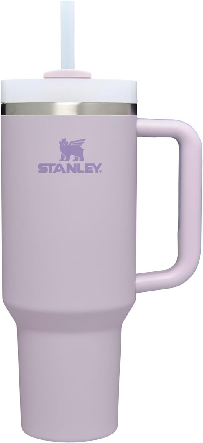 image:imageSTANLEY Quencher H20 Tumbler with Handle and Straw 20 oz Flowstate 3Position Lid Cup Holder Compatible for Travel Insulated Stainless Steel Cup BPAFree Blue Dream StoneOrchid