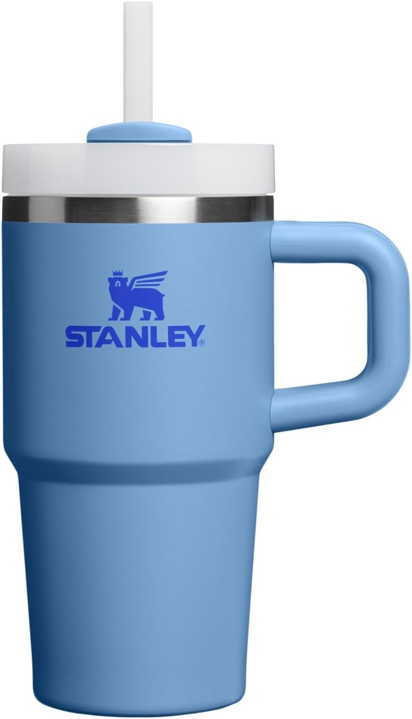 image:imageSTANLEY Quencher H20 Tumbler with Handle and Straw 20 oz Flowstate 3Position Lid Cup Holder Compatible for Travel Insulated Stainless Steel Cup BPAFree Blue Dream StoneBlue Sky